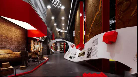 誰說黨建紅色館都是土味館？真正以現(xiàn)代，科技于一體的紅色黨建展館設計欣賞插圖(4)
